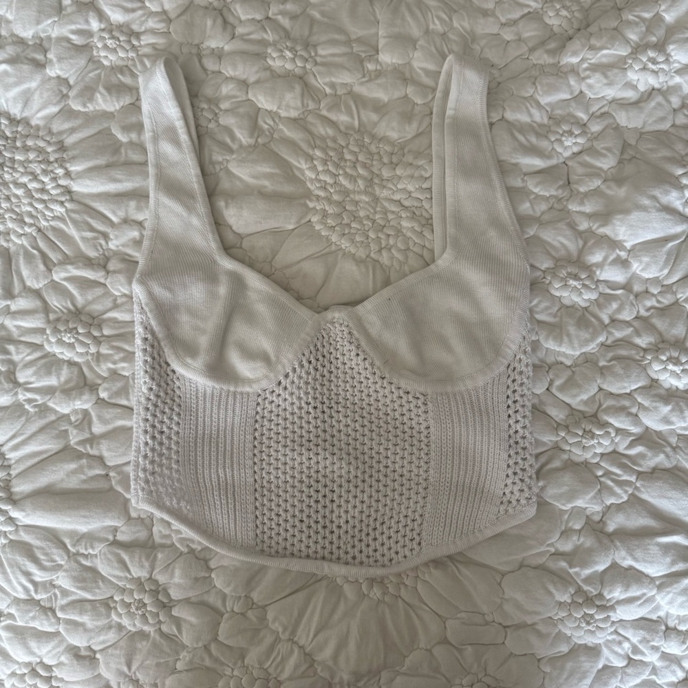 UO Zelma Knit Corset Tank Top - Picture 2 of 5